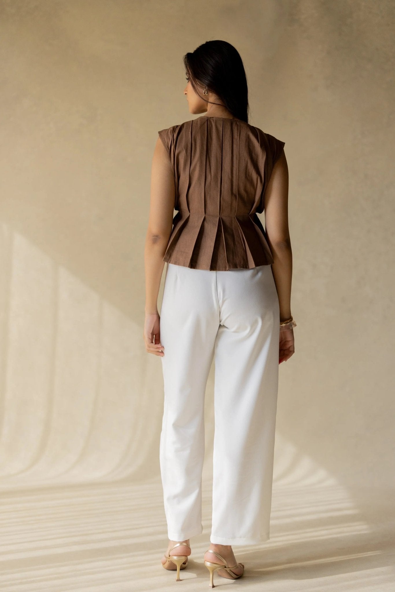 Sculpted Peplum Top - Serrè Studios