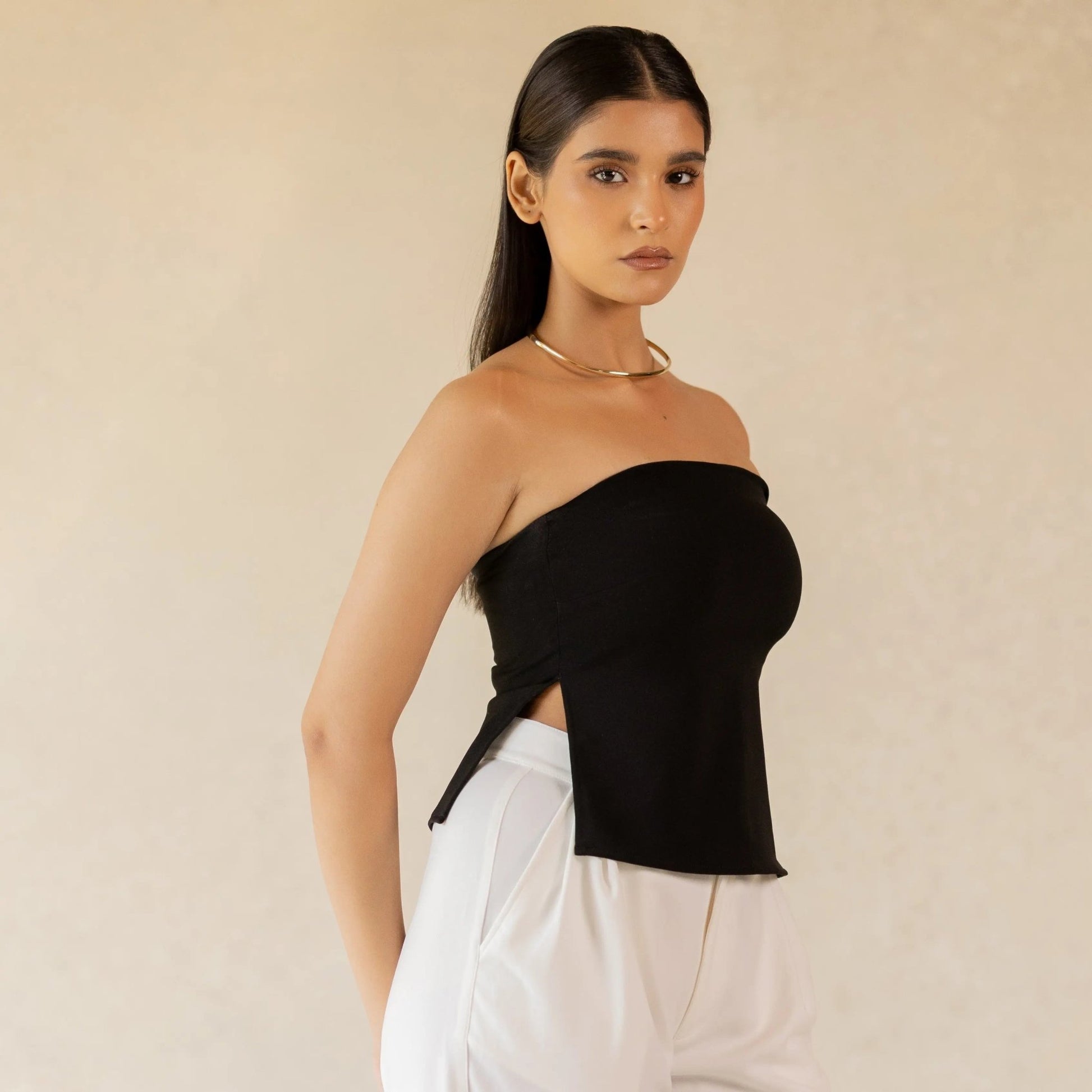 Black Bandeau Top - Serrè Studios