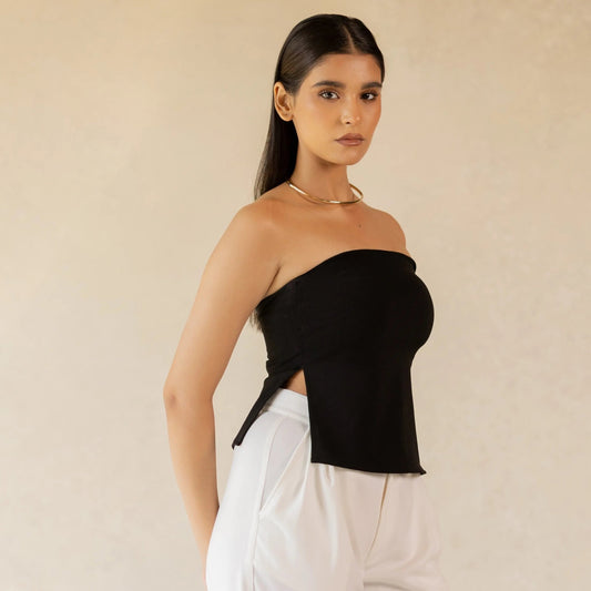 Black Bandeau Top - Serrè Studios