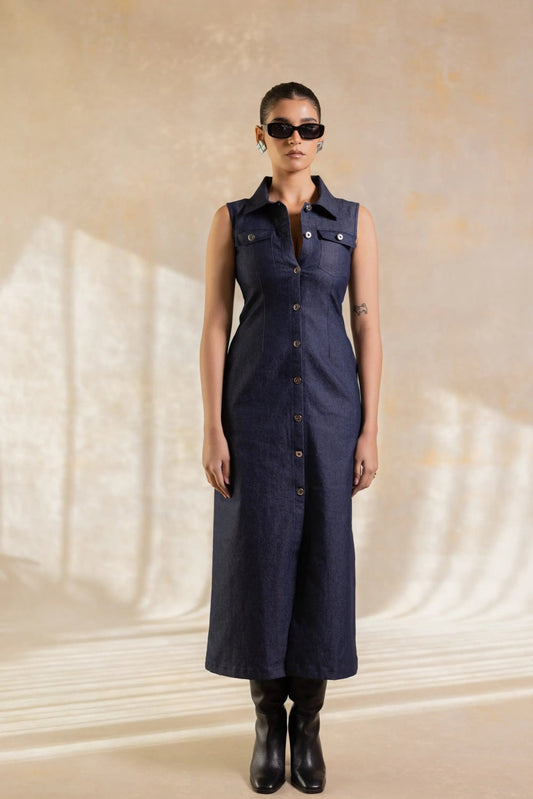 Midnight Denim Dress - Serrè Studios